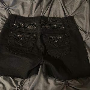 Black miss me jeans shorts